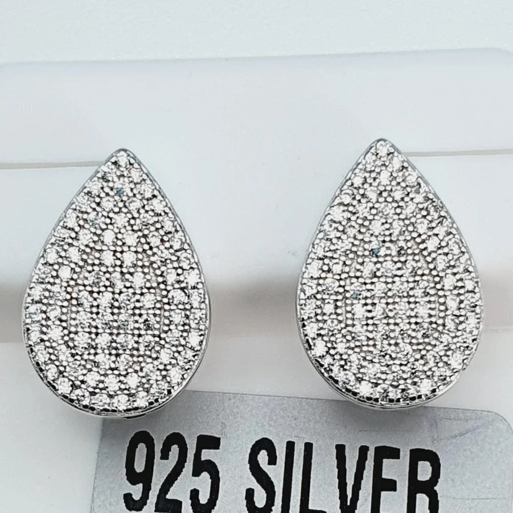 "925 Sterling Silver Cubic Zirconia Earrings, U19254835